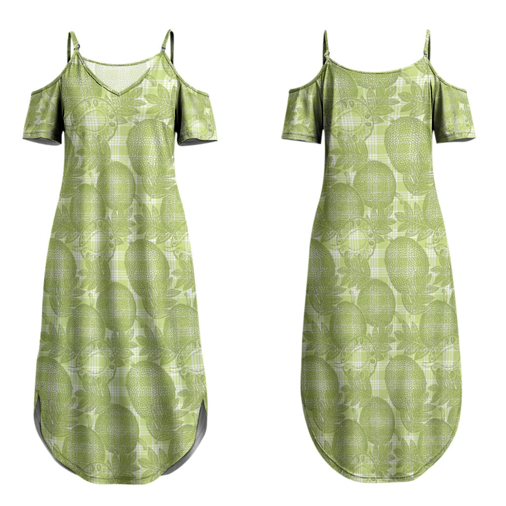 Omaomao Hawaii Breadfruit Palaka Motifs Couples Matching Summer Maxi Dress and Long Sleeve Button Shirt LT14 - Polynesian Pride