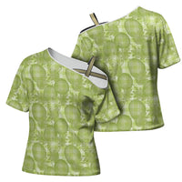 Omaomao Hawaii Breadfruit Palaka Motifs Cross Shoulder Shirt LT14 - Polynesian Pride