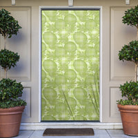 Omaomao Hawaii Breadfruit Palaka Motifs Door Cover LT14 Green - Polynesian Pride