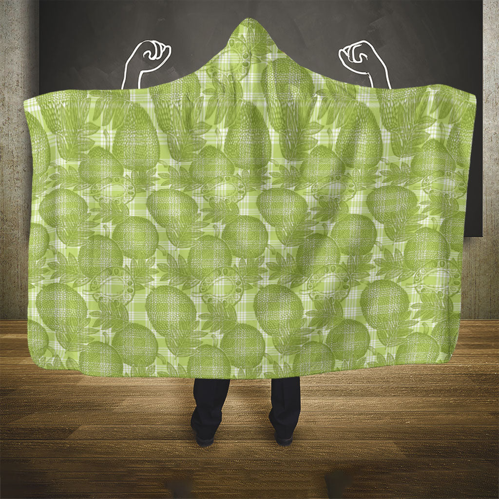 Omaomao Hawaii Breadfruit Palaka Motifs Hooded Blanket LT14 - Polynesian Pride