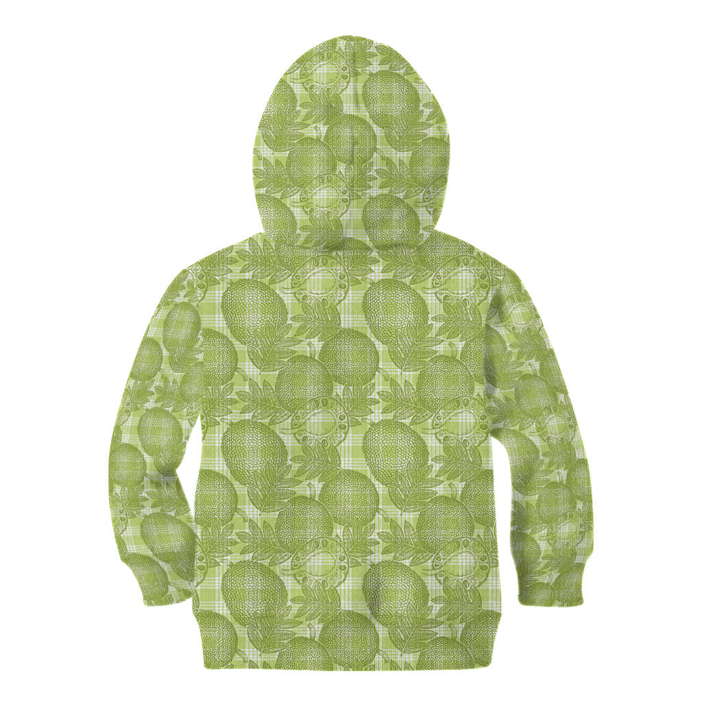 Omaomao Hawaii Breadfruit Palaka Motifs Kid Hoodie LT14 - Polynesian Pride