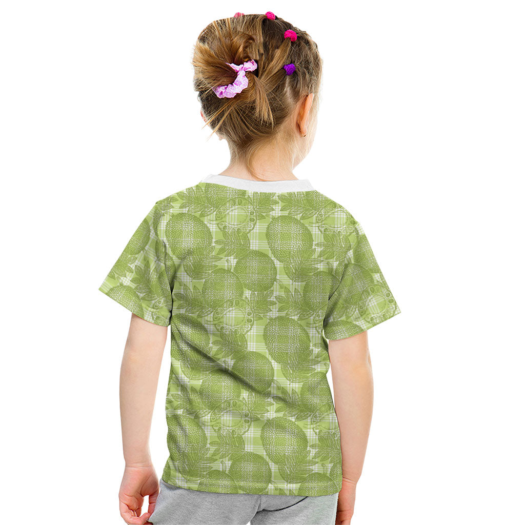 Omaomao Hawaii Breadfruit Palaka Motifs Kid T Shirt LT14 - Polynesian Pride