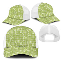 Omaomao Hawaii Breadfruit Palaka Motifs Mesh Trucker Cap LT14 - Polynesian Pride