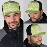Omaomao Hawaii Breadfruit Palaka Motifs Mesh Trucker Cap LT14 - Polynesian Pride