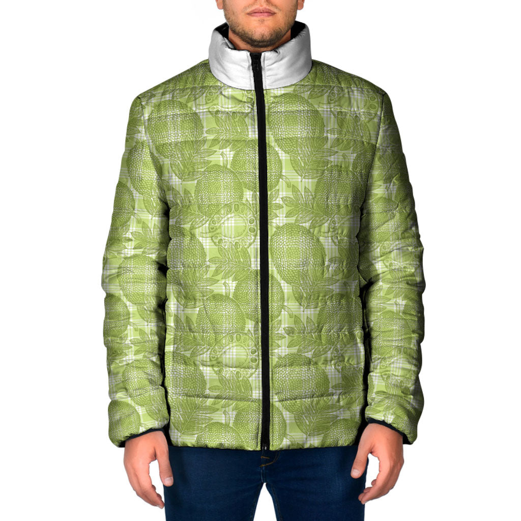 Omaomao Hawaii Breadfruit Palaka Motifs Padded Jacket