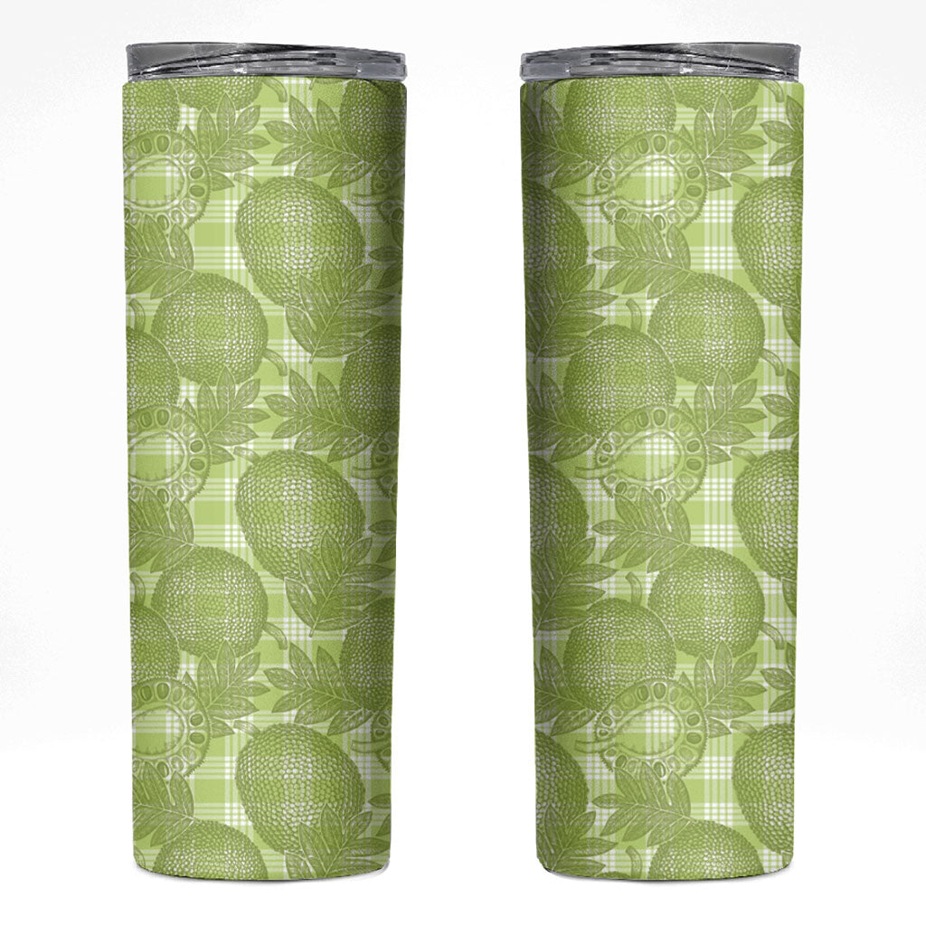 Omaomao Hawaii Breadfruit Palaka Motifs Skinny Tumbler