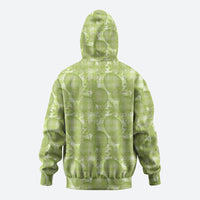 Omaomao Hawaii Breadfruit Palaka Motifs Zip Hoodie LT14 - Polynesian Pride