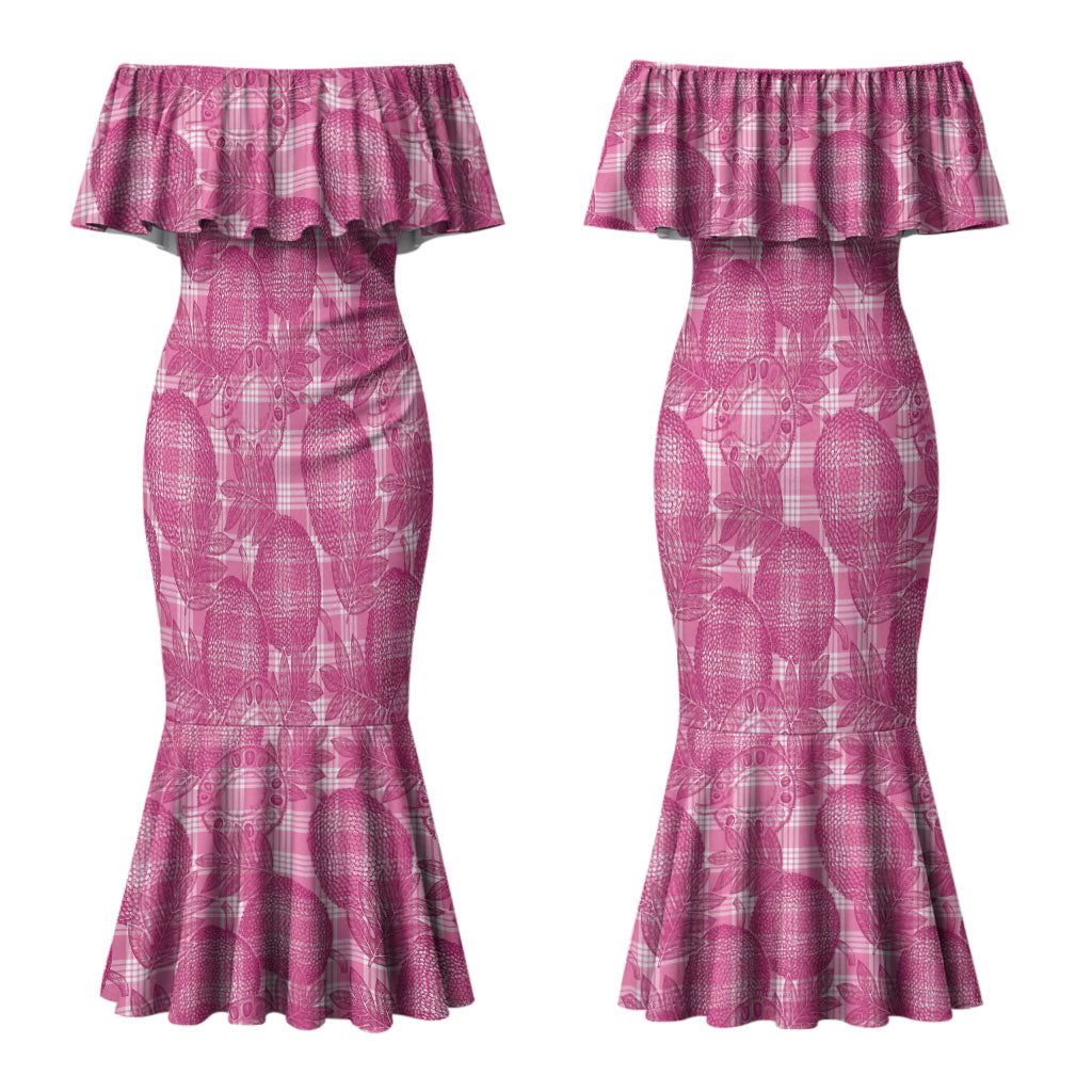 Alaka Hawaii Breadfruit Palaka Motifs Couples Matching Mermaid Dress and Hawaiian Shirt LT14 - Polynesian Pride