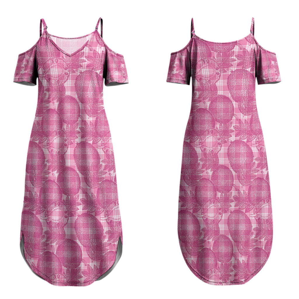 Alaka Hawaii Breadfruit Palaka Motifs Couples Matching Summer Maxi Dress and Long Sleeve Button Shirt LT14 - Polynesian Pride