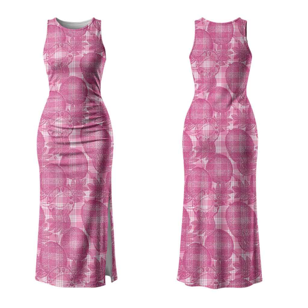 Alaka Hawaii Breadfruit Palaka Motifs Couples Matching Tank Maxi Dress and Hawaiian Shirt LT14 - Polynesian Pride