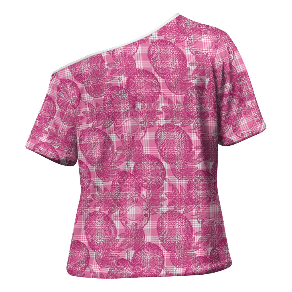 Alaka Hawaii Breadfruit Palaka Motifs Cross Shoulder Shirt LT14 - Polynesian Pride