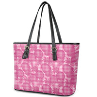 Alaka Hawaii Breadfruit Palaka Motifs Leather Tote Bag LT14 - Polynesian Pride