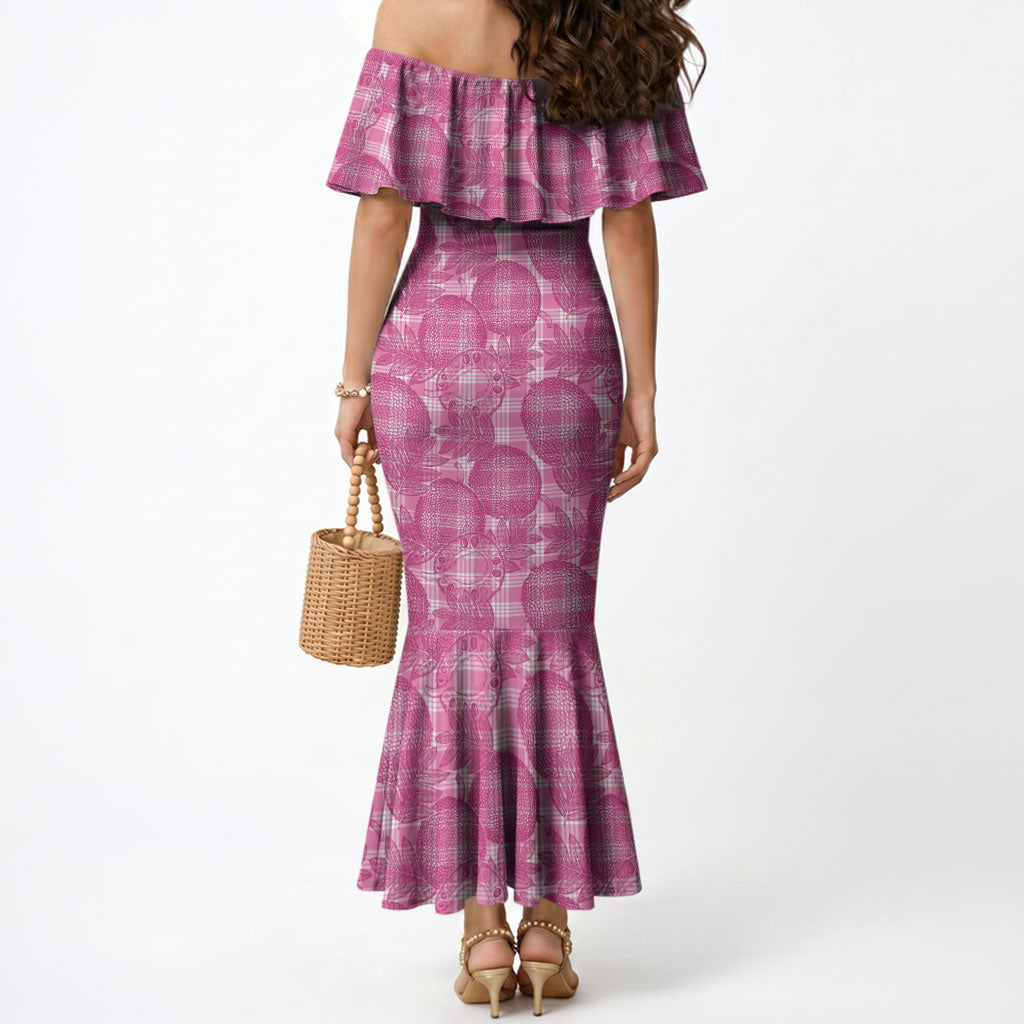 Alaka Hawaii Breadfruit Palaka Motifs Mermaid Dress LT14 - Polynesian Pride