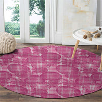 Alaka Hawaii Breadfruit Palaka Motifs Round Carpet LT14 - Polynesian Pride
