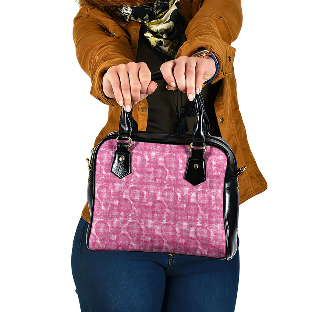 Alaka Hawaii Breadfruit Palaka Motifs Shoulder Handbag LT14 One Size Pink - Polynesian Pride