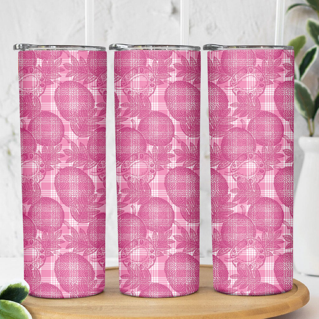 Alaka Hawaii Breadfruit Palaka Motifs Skinny Tumbler LT14 - Polynesian Pride