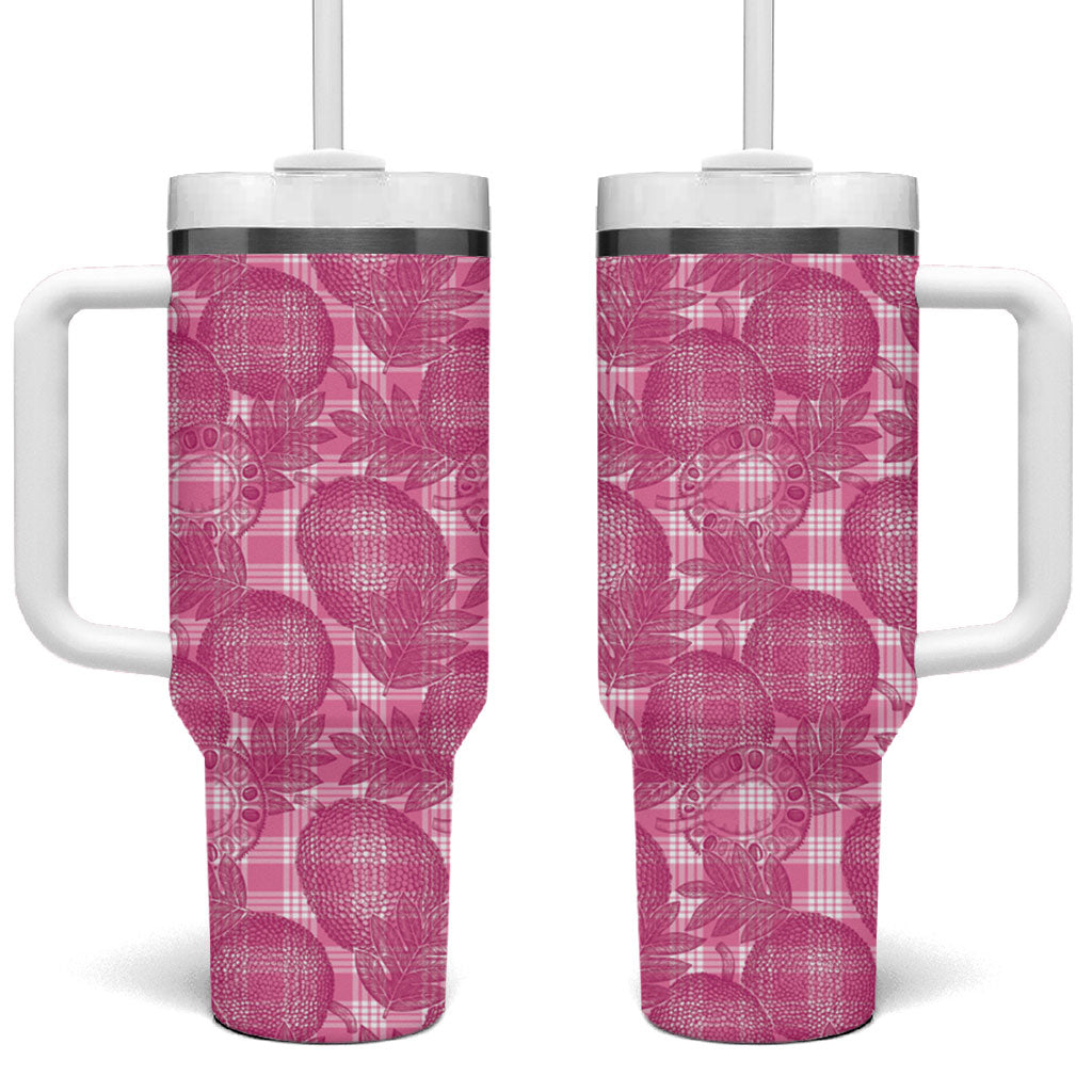 Alaka Hawaii Breadfruit Palaka Motifs Tumbler With Handle