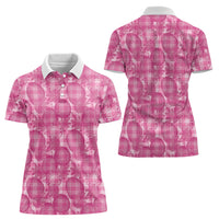 Alaka Hawaii Breadfruit Palaka Motifs Women Polo Shirt LT14 - Polynesian Pride