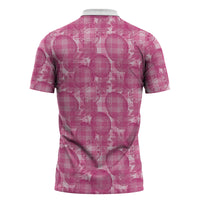 Alaka Hawaii Breadfruit Palaka Motifs Zipper Polo Shirt LT14 - Polynesian Pride