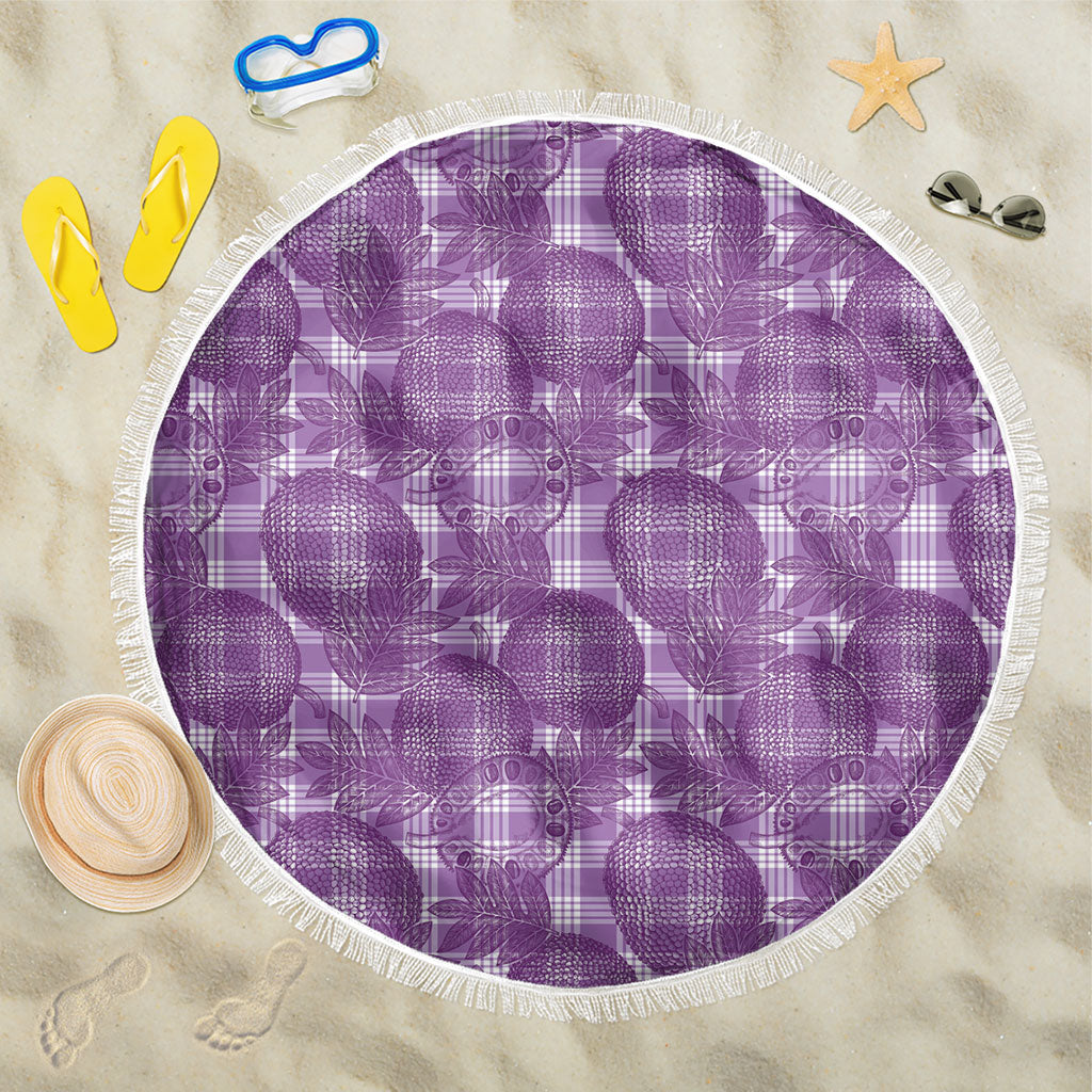 Poni Hawaii Breadfruit Palaka Motifs Beach Blanket