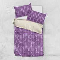 Poni Hawaii Breadfruit Palaka Motifs Bedding Set LT14 US Twin 172cm x 218cm Purple - Polynesian Pride