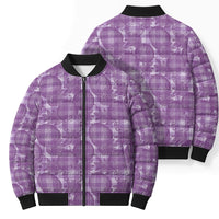 Poni Hawaii Breadfruit Palaka Motifs Bomber Puffer Jacket LT14 - Polynesian Pride