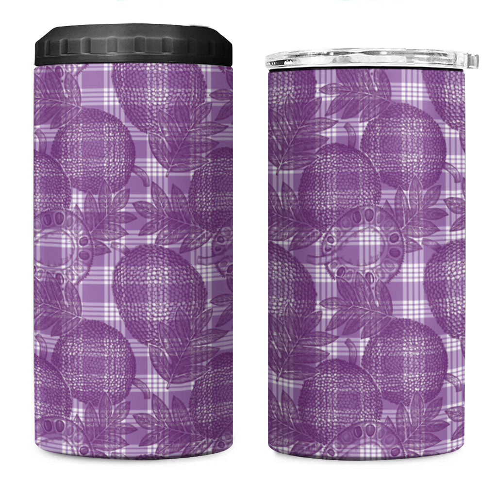 Poni Hawaii Breadfruit Palaka Motifs 4 in 1 Can Cooler Tumbler