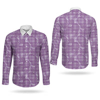 Poni Hawaii Breadfruit Palaka Motifs Couples Matching Off Shoulder Maxi Dress and Long Sleeve Button Shirt LT14 - Polynesian Pride