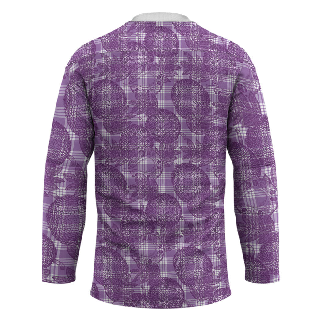 Poni Hawaii Breadfruit Palaka Motifs Hockey Jersey LT14 - Polynesian Pride