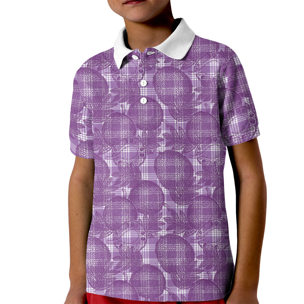Poni Hawaii Breadfruit Palaka Motifs Kid Polo Shirt