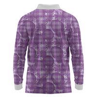 Poni Hawaii Breadfruit Palaka Motifs Long Sleeve Polo Shirt LT14 - Polynesian Pride