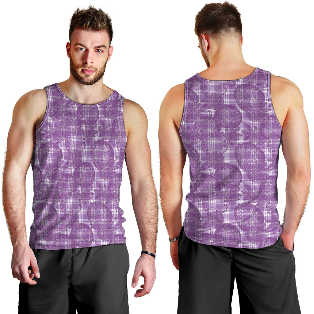 Poni Hawaii Breadfruit Palaka Motifs Men Tank Top LT14 - Polynesian Pride