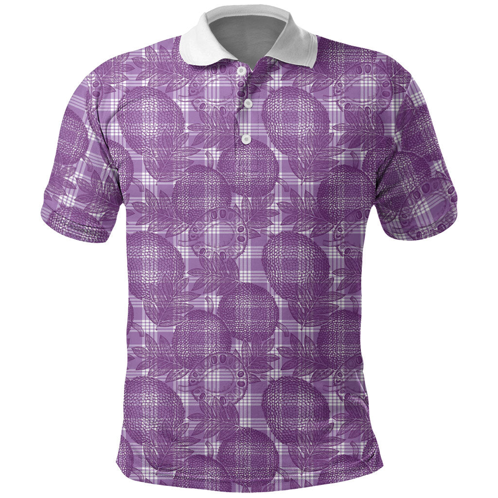 Poni Hawaii Breadfruit Palaka Motifs Polo Shirt