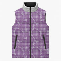 Poni Hawaii Breadfruit Palaka Motifs Sleeveless Puffer Jacket LT14 Unisex Purple - Polynesian Pride
