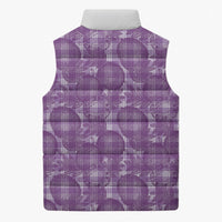 Poni Hawaii Breadfruit Palaka Motifs Sleeveless Puffer Jacket LT14 - Polynesian Pride