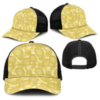 Melemele Hawaii Breadfruit Palaka Motifs Baseball Net Cap LT14 - Polynesian Pride