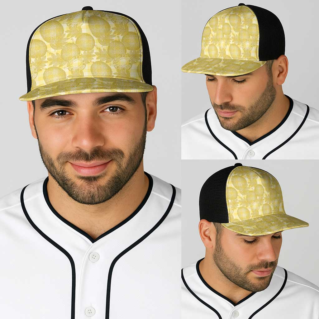 Melemele Hawaii Breadfruit Palaka Motifs Baseball Net Cap LT14 - Polynesian Pride