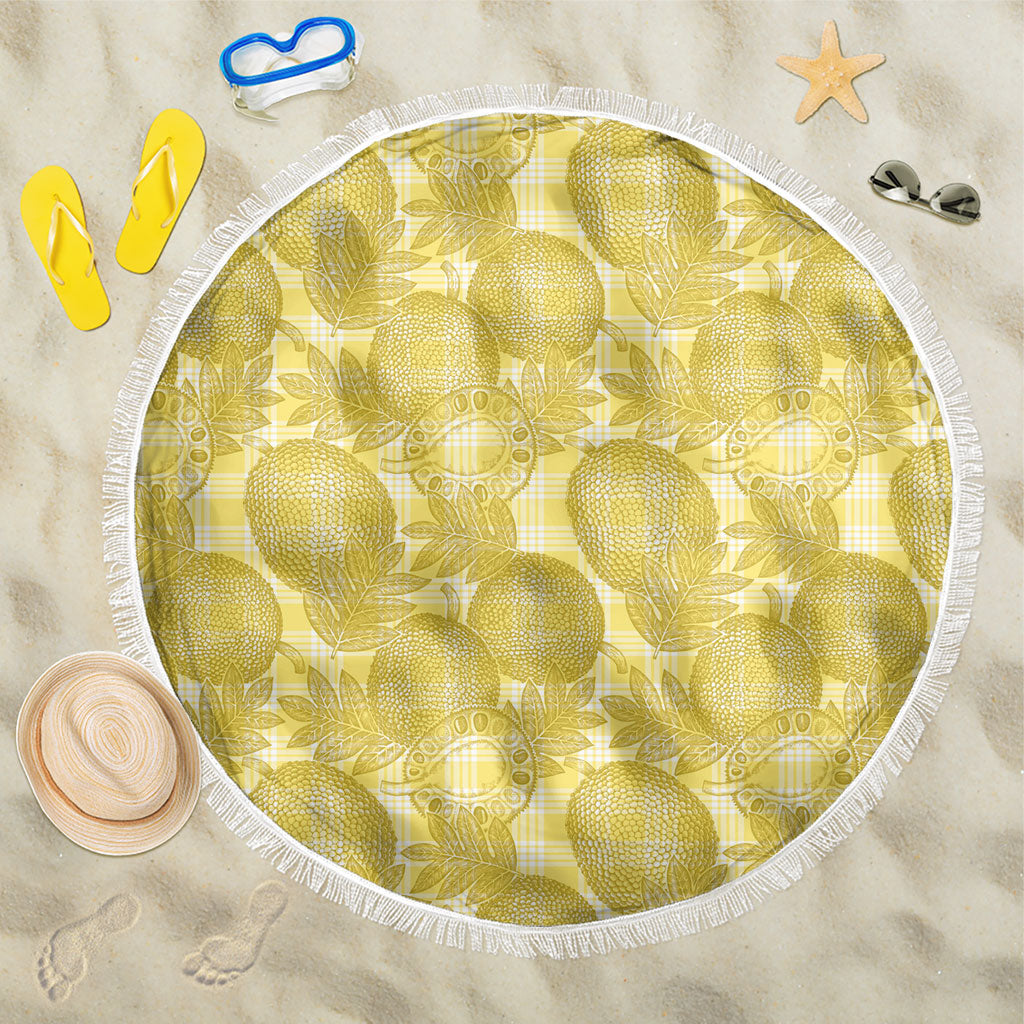 Melemele Hawaii Breadfruit Palaka Motifs Beach Blanket
