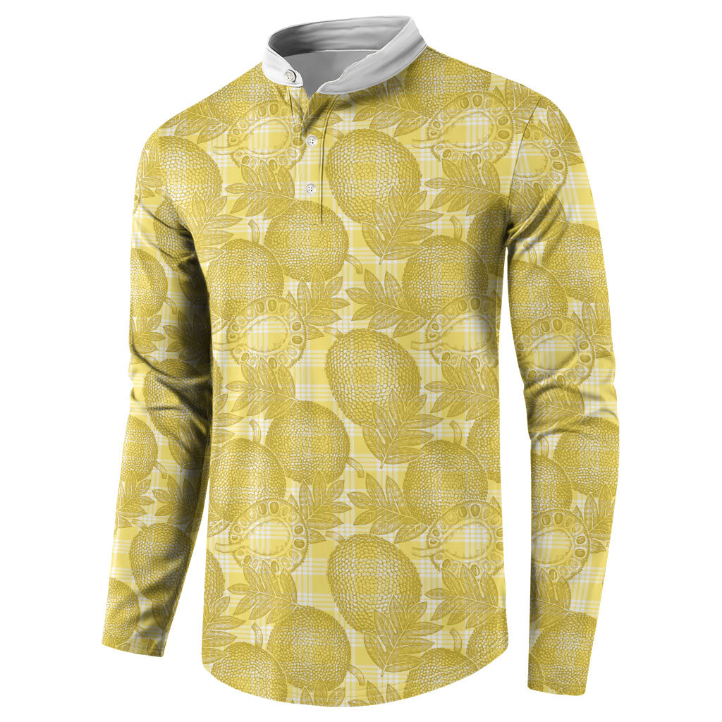 Melemele Hawaii Breadfruit Palaka Motifs Button Sweatshirt LT14 - Polynesian Pride