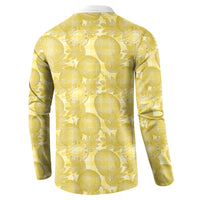 Melemele Hawaii Breadfruit Palaka Motifs Button Sweatshirt LT14 - Polynesian Pride