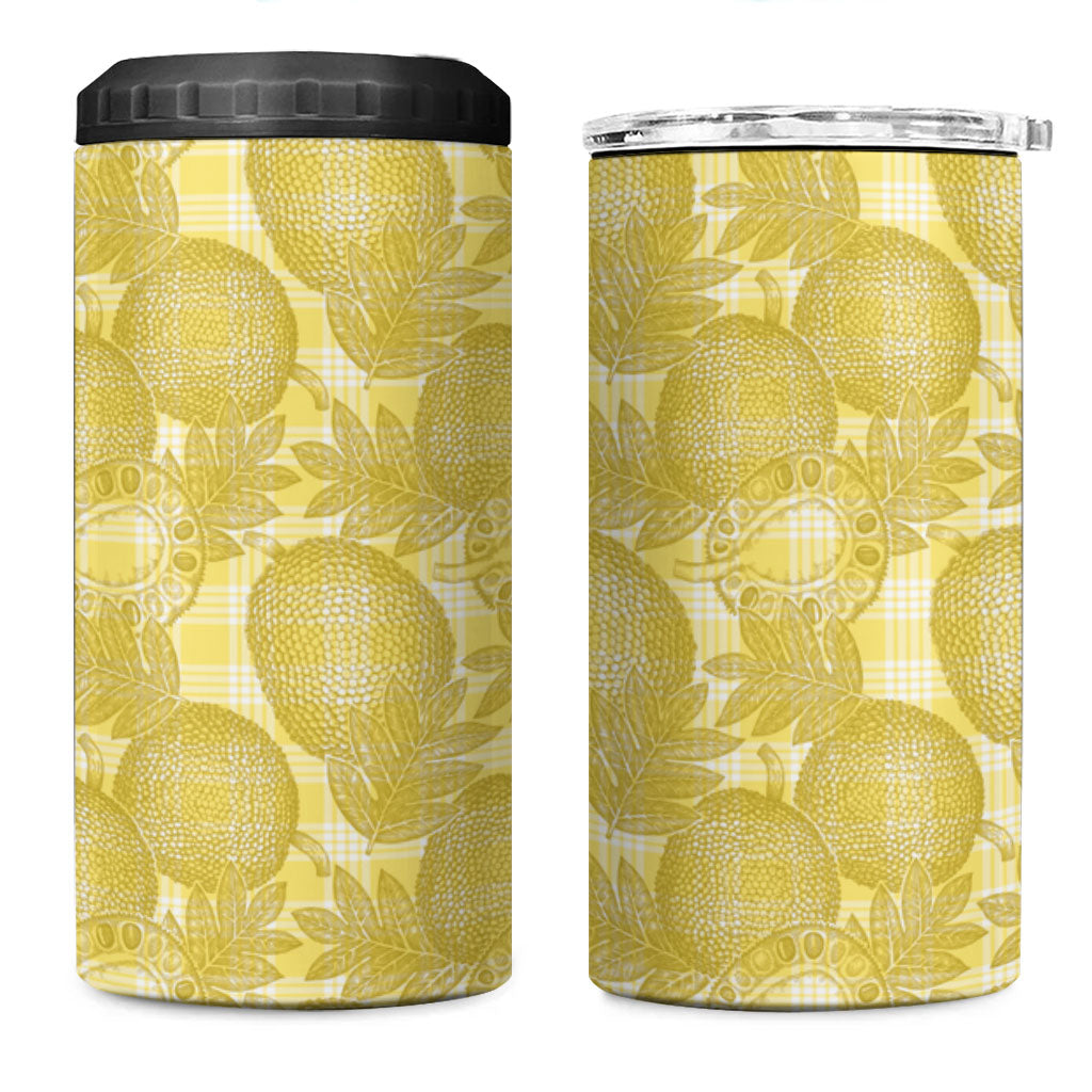 Melemele Hawaii Breadfruit Palaka Motifs 4 in 1 Can Cooler Tumbler