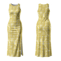 Melemele Hawaii Breadfruit Palaka Motifs Couples Matching Tank Maxi Dress and Hawaiian Shirt LT14 - Polynesian Pride