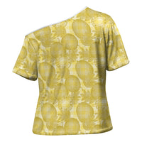 Melemele Hawaii Breadfruit Palaka Motifs Cross Shoulder Shirt LT14 - Polynesian Pride