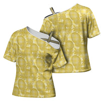Melemele Hawaii Breadfruit Palaka Motifs Cross Shoulder Shirt LT14 - Polynesian Pride