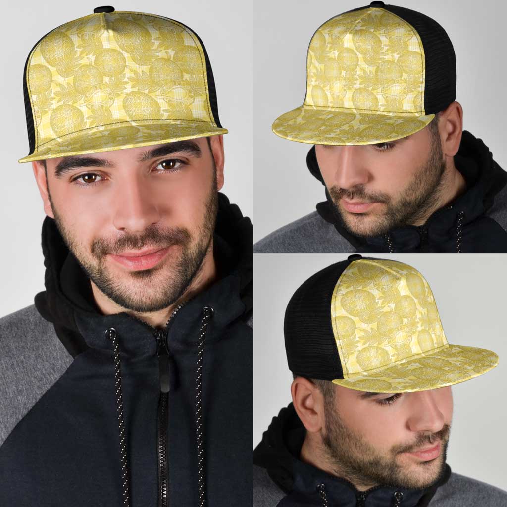 Melemele Hawaii Breadfruit Palaka Motifs Mesh Trucker Cap LT14 - Polynesian Pride