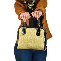 Melemele Hawaii Breadfruit Palaka Motifs Shoulder Handbag LT14 One Size Yellow - Polynesian Pride
