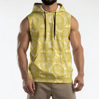 Melemele Hawaii Breadfruit Palaka Motifs Sleeveless Hoodie LT14 - Polynesian Pride