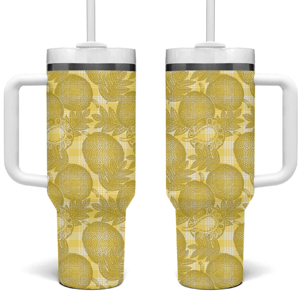 Melemele Hawaii Breadfruit Palaka Motifs Tumbler With Handle