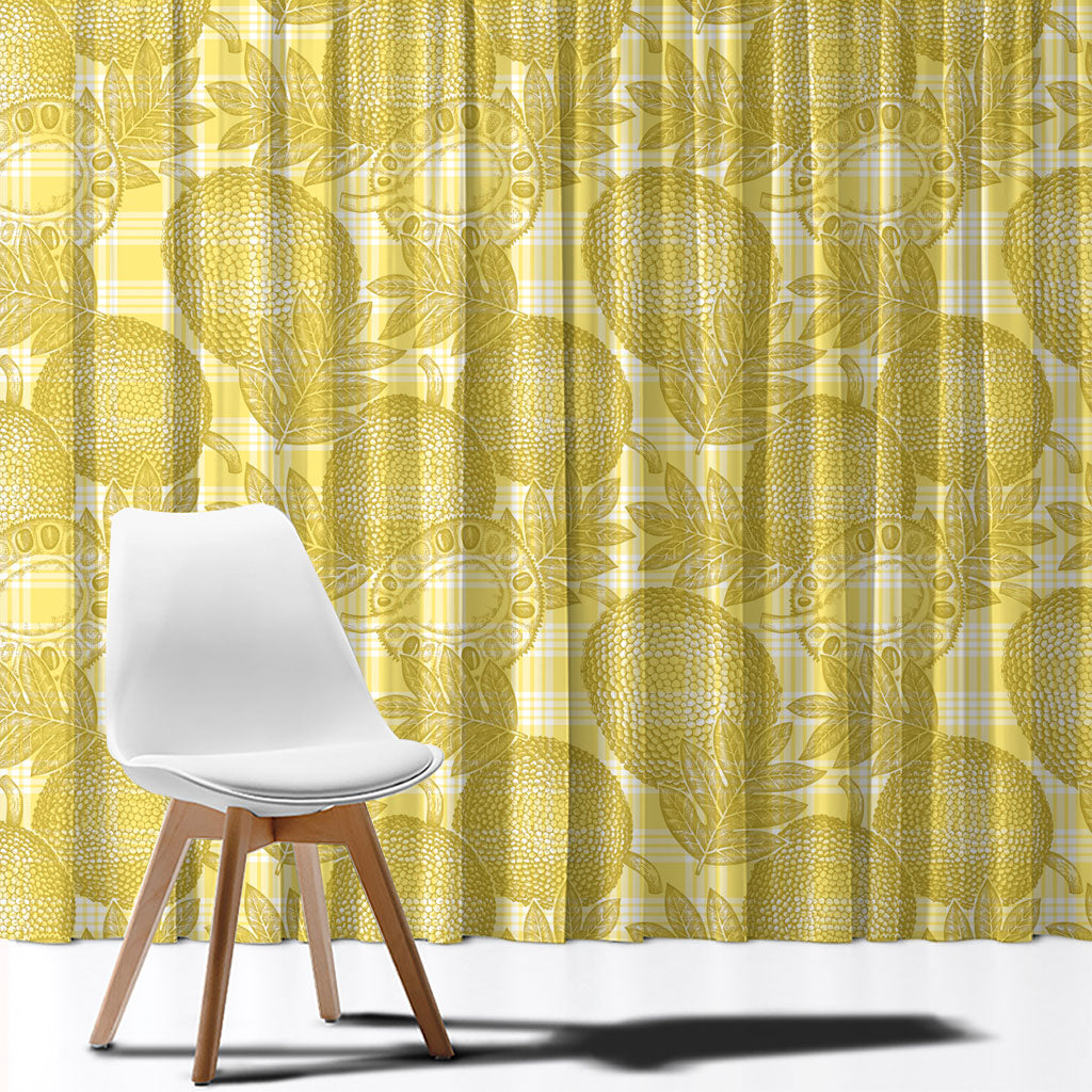 Melemele Hawaii Breadfruit Palaka Motifs Window Curtain LT14 - Polynesian Pride
