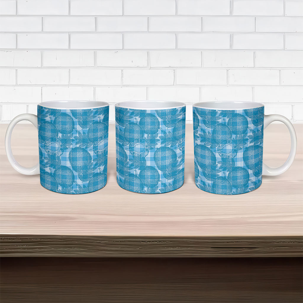 Polu Hawaii Breadfruit Palaka Motifs Ceramic Mug LT14 - Polynesian Pride